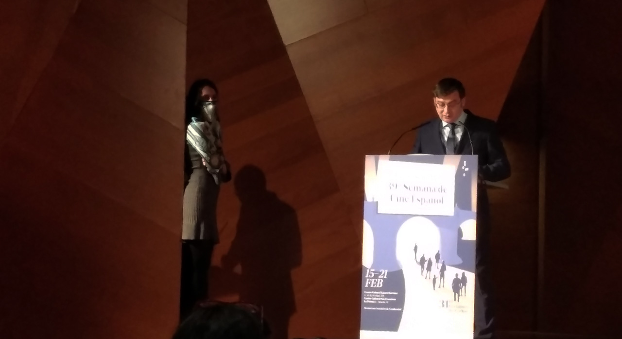 Álvaro González, Concejal Presidente del Distrito de Carabanchel, durante la presentación